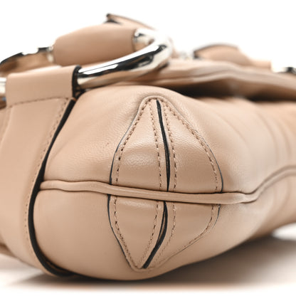 Gucci Nappa Vertical Matelasse Medium Maxi Horsebit Chain Shoulder Bag Rose Beige 9 of 10