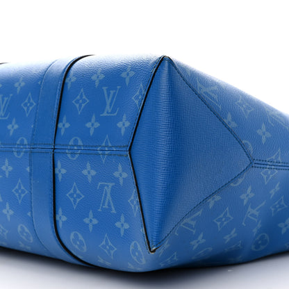 Louis Vuitton Monogram Eclipse Taigaramma Weekend Tote NM Agave Blue 9 of 10