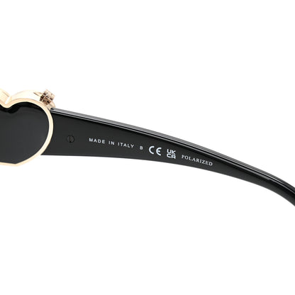 Chanel Acetate Enamel Heart Butterfly Sunglasses 5517 Black 6 of 9