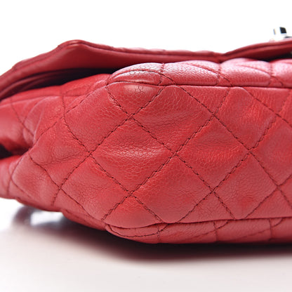 Chanel Washed Caviar Quilted Medium Double Flap Red 10 of 14