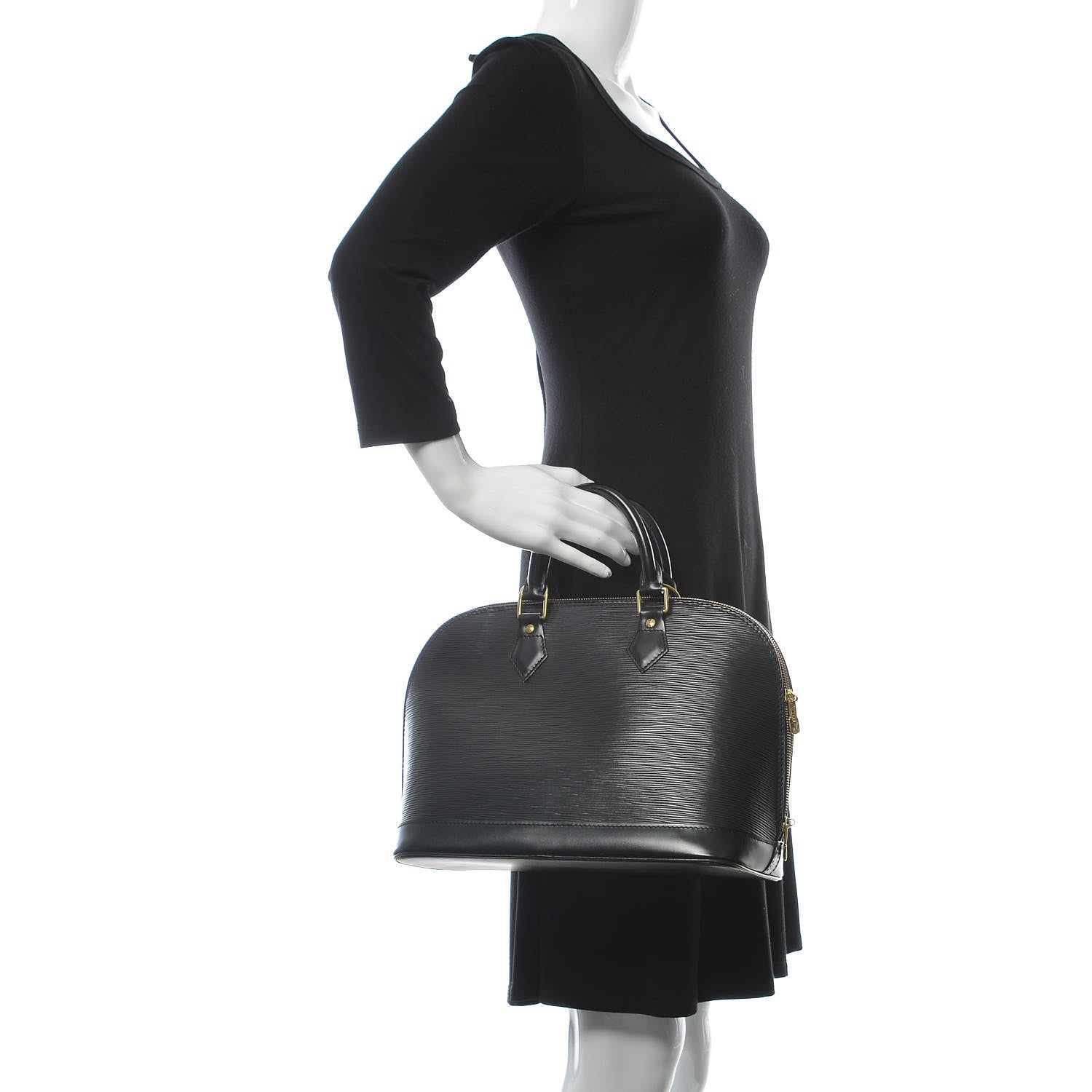 Louis Vuitton Epi Alma PM Black 2 of 6