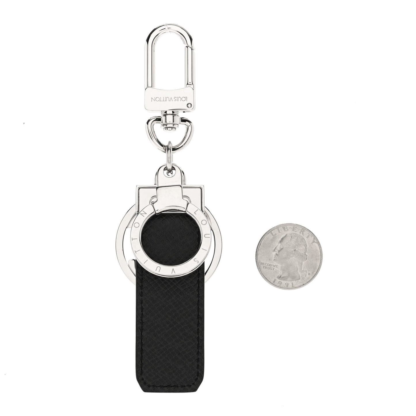 LOUIS VUITTON Taiga Calfskin LV Club Key Holder Ardoise