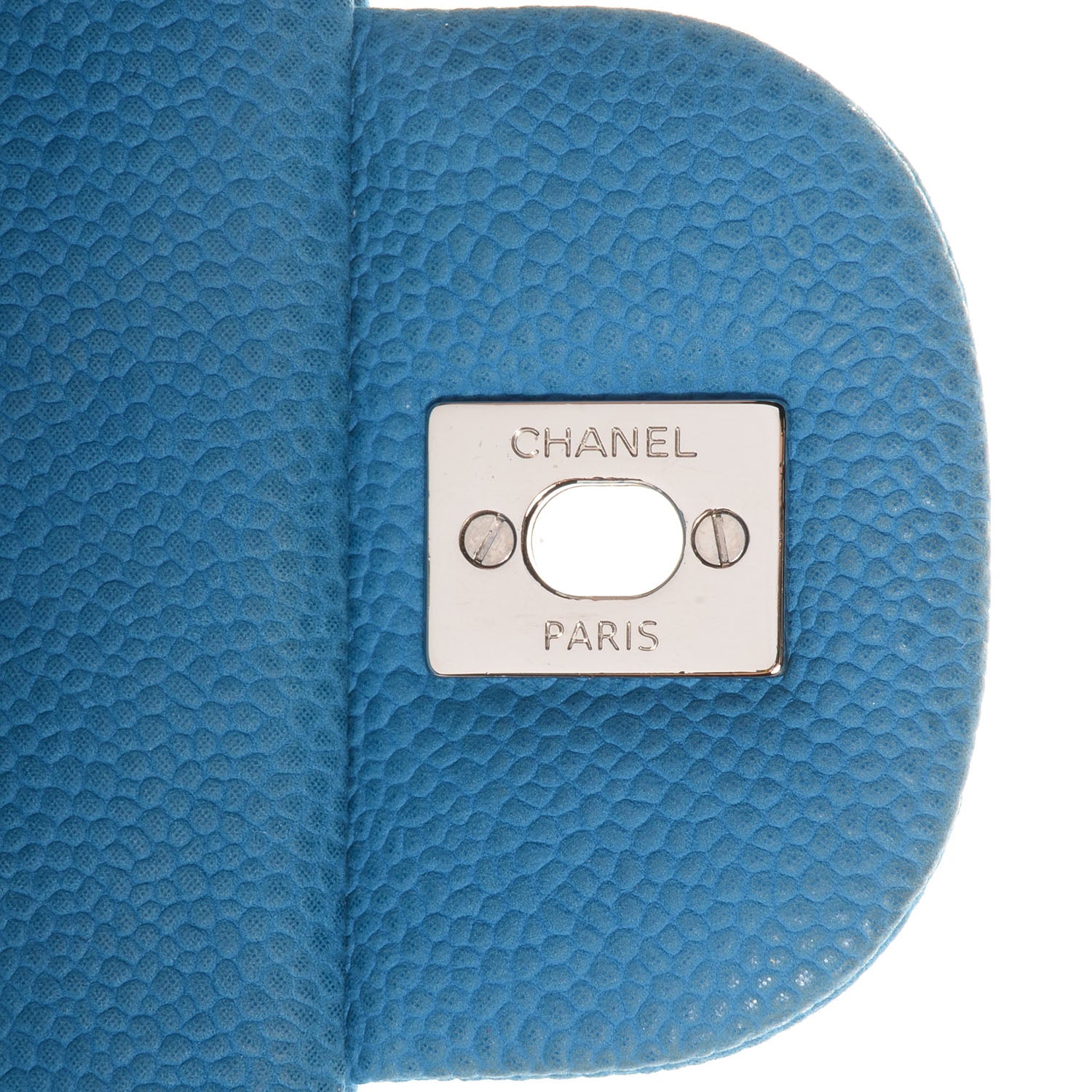 Chanel Iridescent Caviar Maxi Double Flap Blue 8 of 8