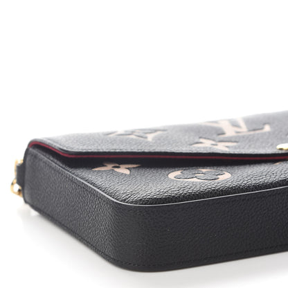 Louis Vuitton Empreinte Monogram Giant Felicie Pochette Black Beige 7 of 10