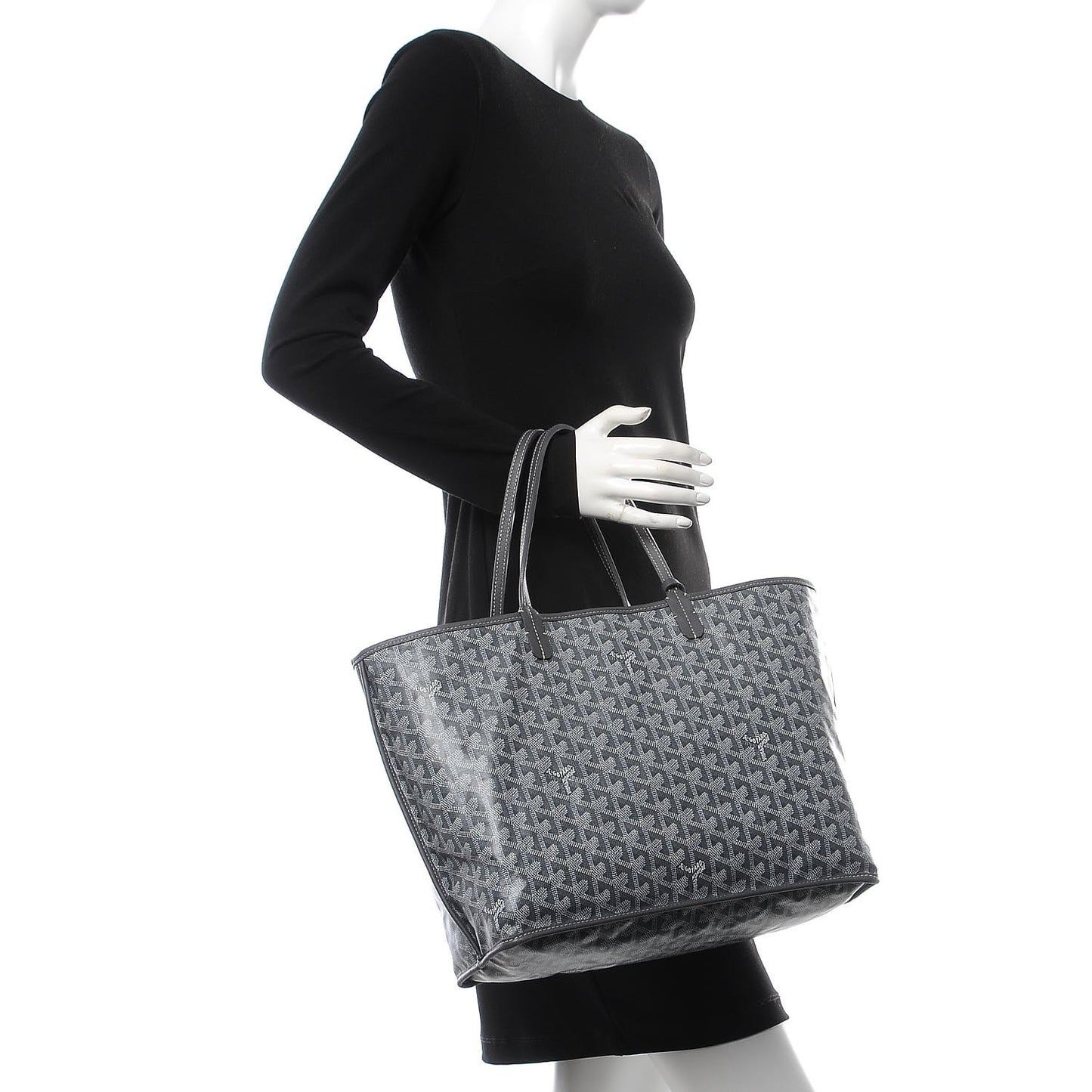 Goyardine Reversible Anjou PM Grey