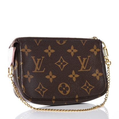 Louis Vuitton Monogram 2016 Christmas Animation Mini Pochette Accessories Rose Ballerine 2 of 9