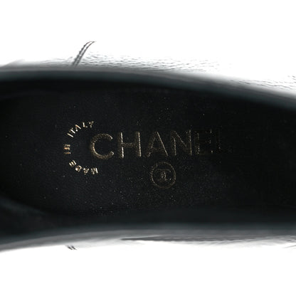 Chanel Crackled Calfskin CC Short Boots 39.5 Black 7 of 8