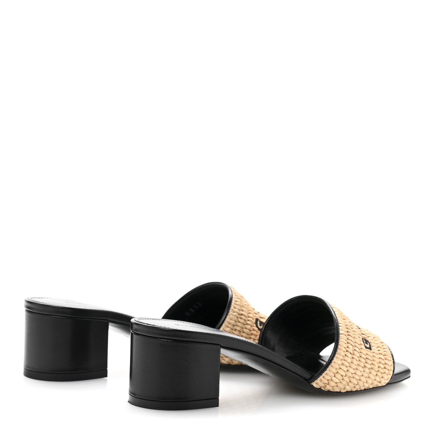 Givenchy Raffia 4G Logo Mule Sandals 35 Beige Black 5 of 12