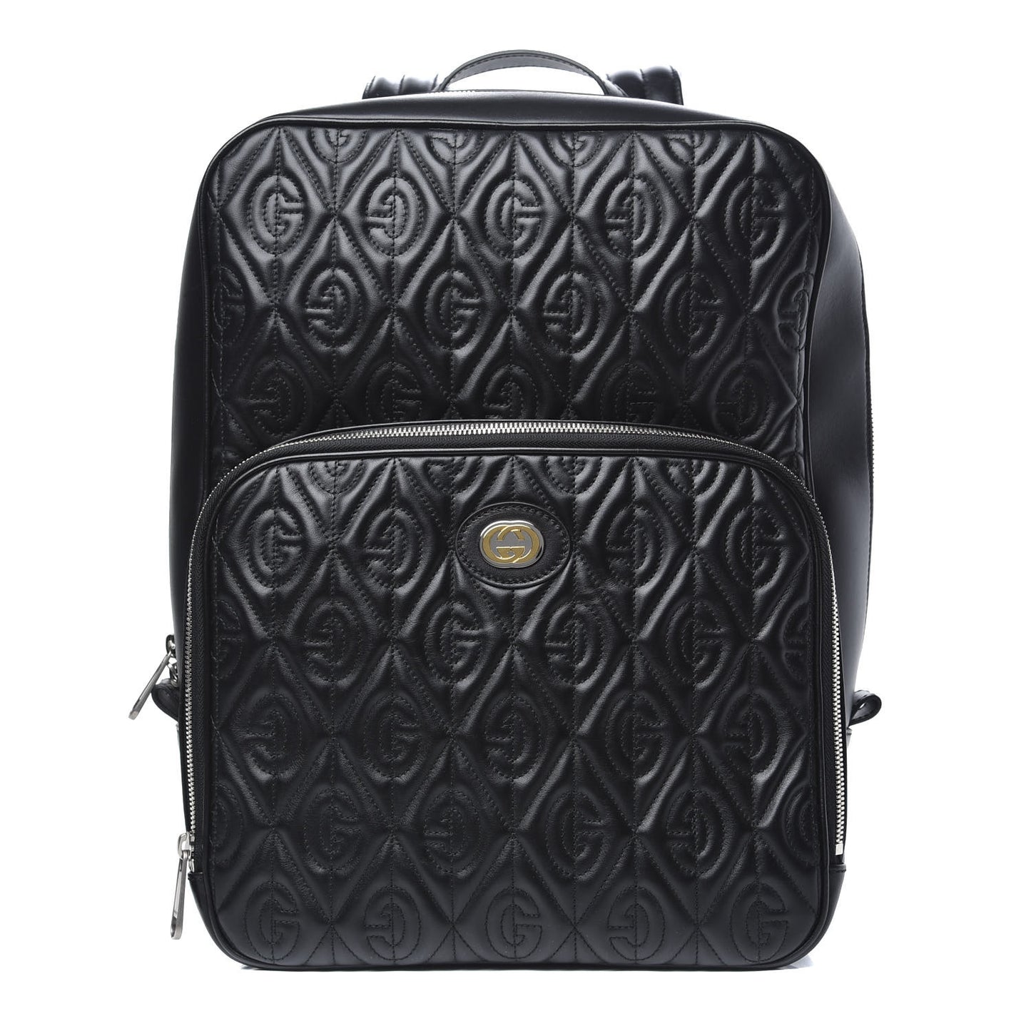 Calfskin Rhombus Backpack Black