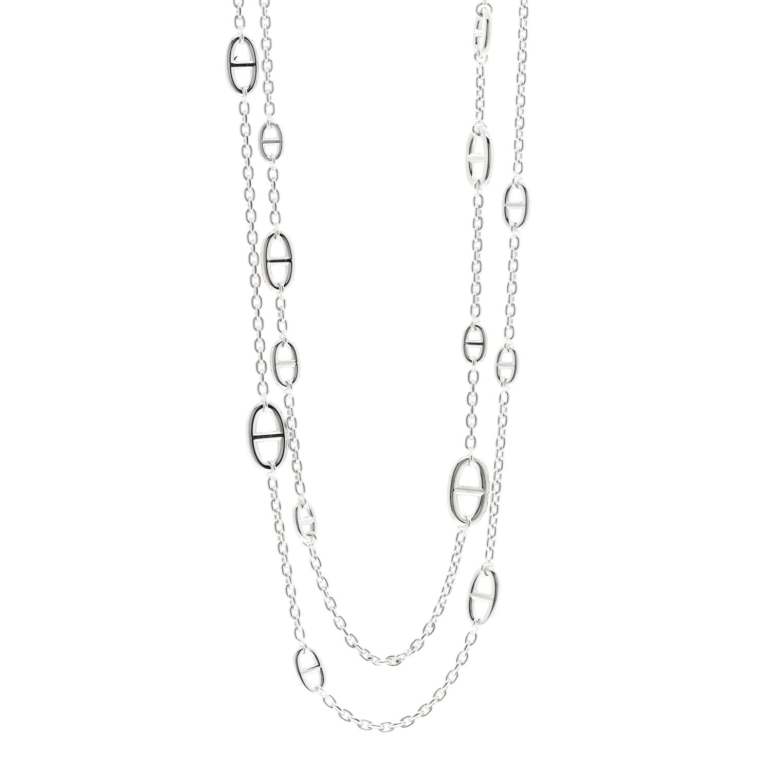 Hermes Sterling Silver Farandole Necklace 160 1 of 5