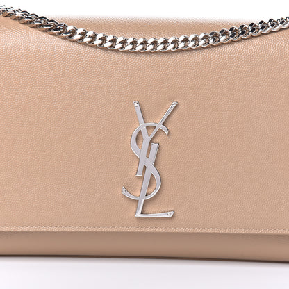 Saint Laurent Grain De Poudre Medium Classic Monogram Kate Satchel Sable Beige 14 of 14