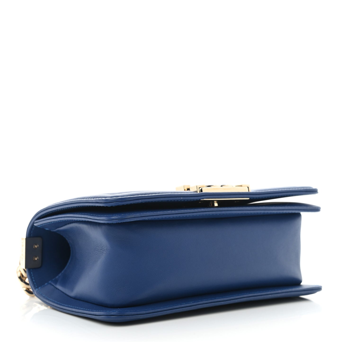 Lambskin Cotten Woven Small Boy Flap Blue