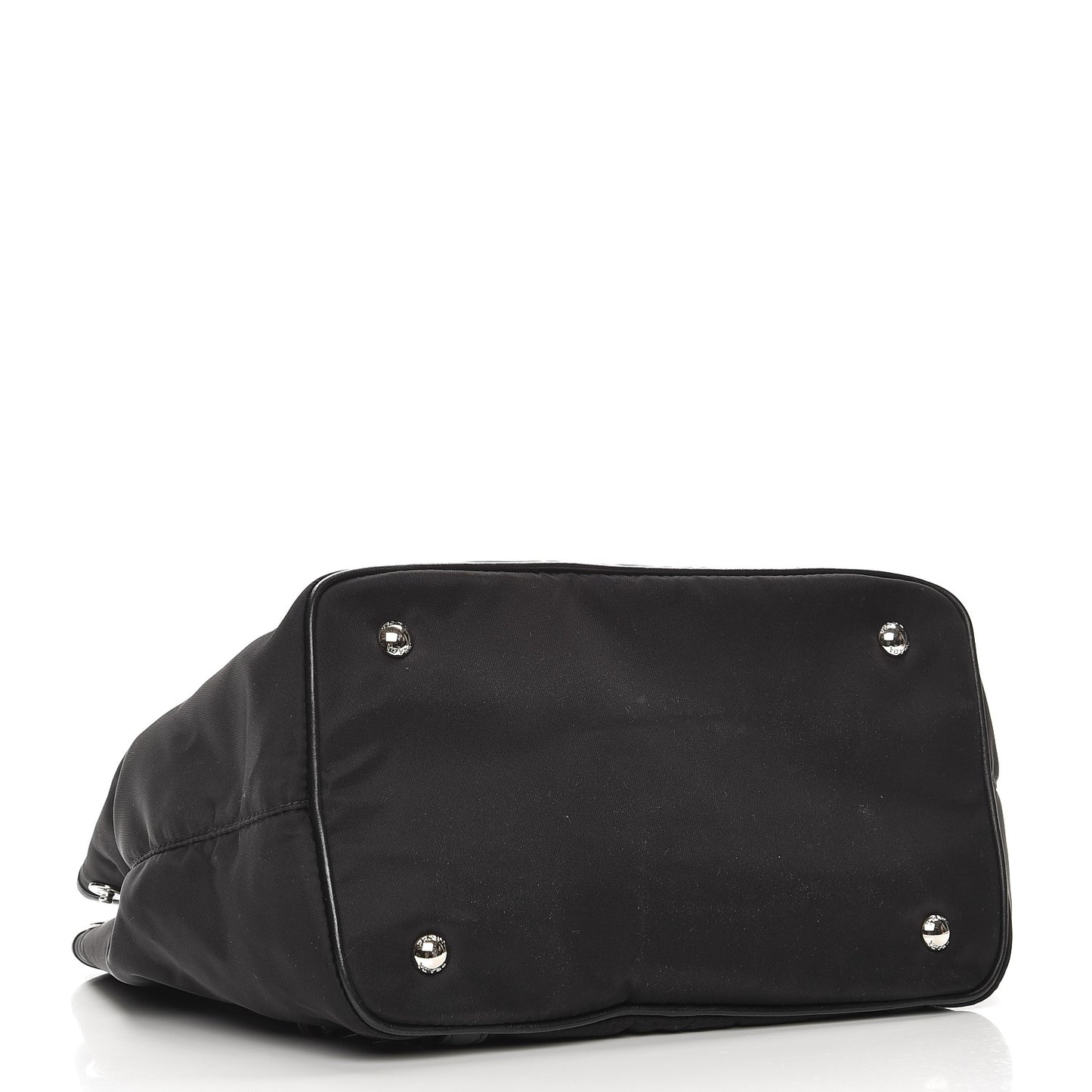 Tessuto Nylon Soft Calf Tote Nero Black