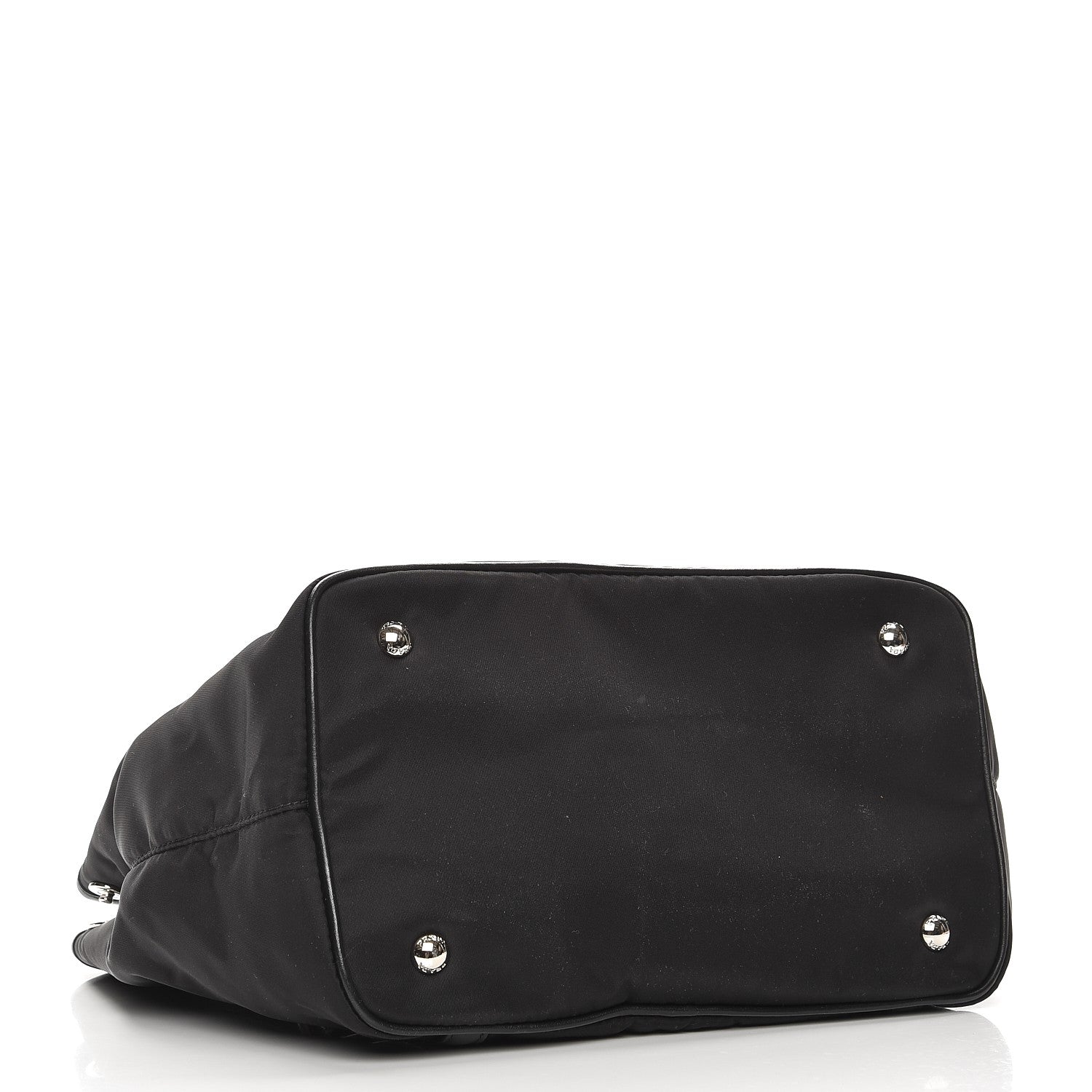 Prada Tessuto Nylon Soft Calf Tote Nero Black 5 of 10