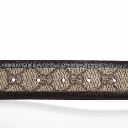 Gucci GG Supreme Monogram Niagara Lux Calfskin Interlocking G 40mm Belt 75 30 Beige Ebony Cocoa 5 of 5