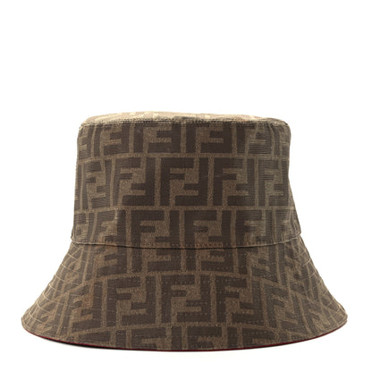 Fendi Technical Fabric FF Reversible Bucket Hat L Tobacco Red 3 of 13