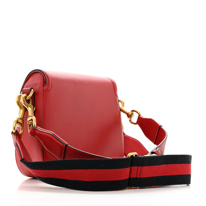 Gucci Ruinart Calfskin Medium Lady Web Shoulder Bag Hibiscus Red 3 of 12