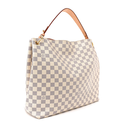 Louis Vuitton Damier Azur Graceful MM Rose Ballerine 3 of 10