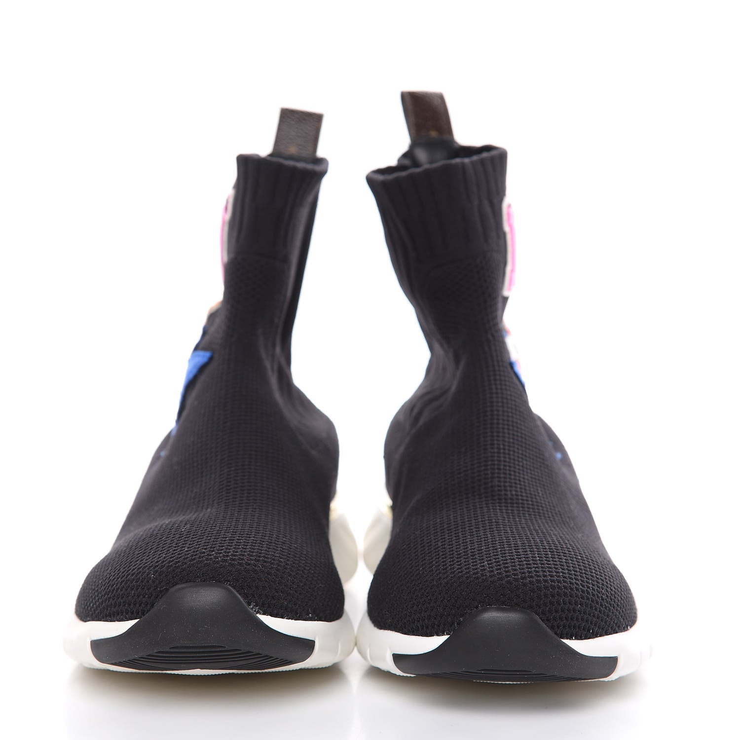 Louis Vuitton Stretch Fabric LV Black Heart Sock Sneaker 37 Black 2 of 9