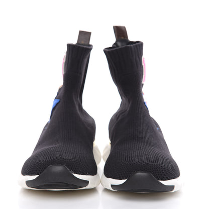 Louis Vuitton Stretch Fabric LV Black Heart Sock Sneaker 37 Black 2 of 9