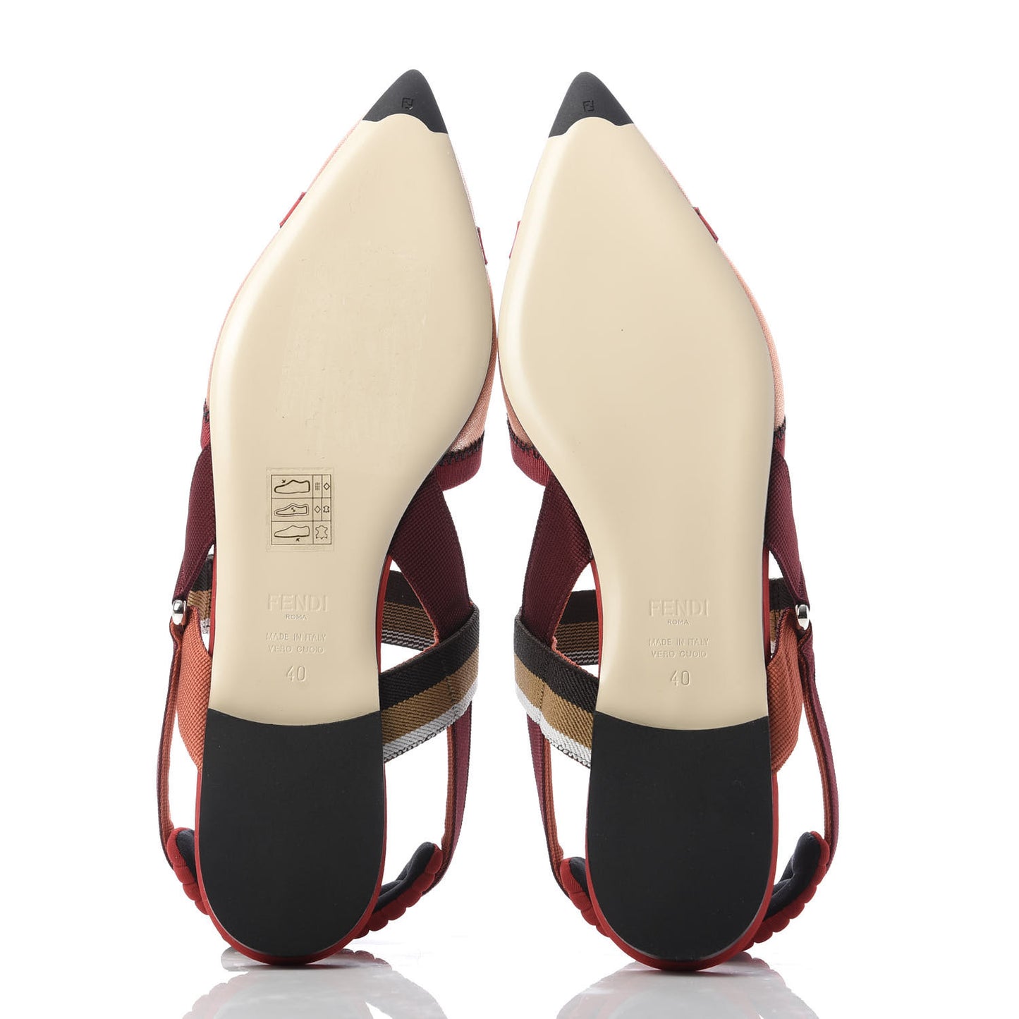 Technical Mesh Colibri Slingback Ballerina Flats 40 Fragola Mou Fango Ruggine