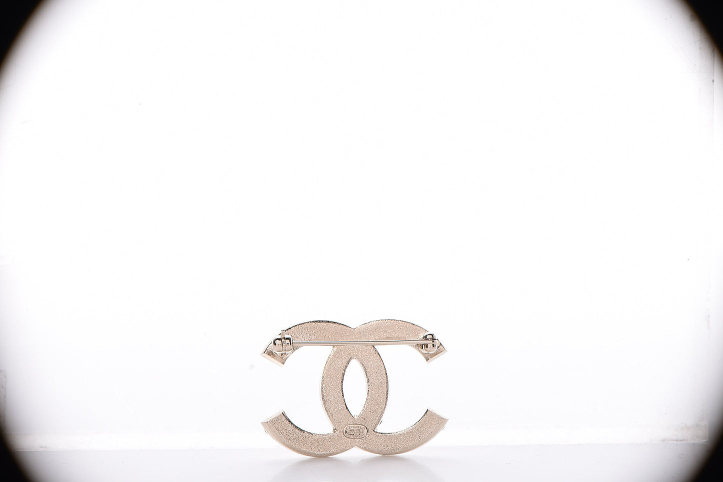 Crystal CC Brooch Light Gold