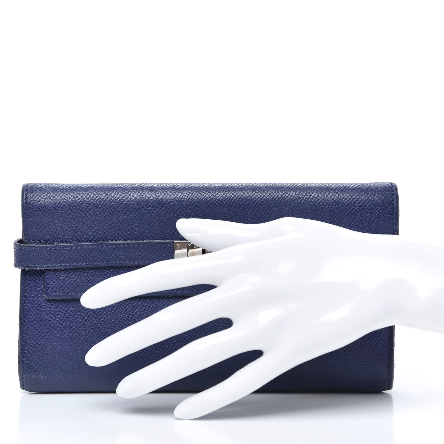 Hermes Epsom Kelly Longue Wallet Bleu Electrique 2 of 14