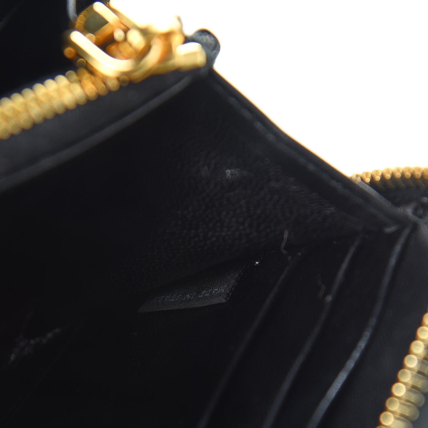 Nappa Flame Zip Around Wallet Black