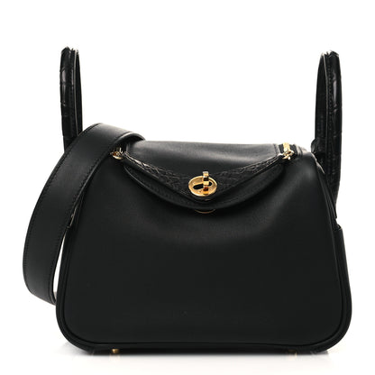 Hermes Swift Matte Alligator Mini Touch Lindy 20 Black 1 of 11