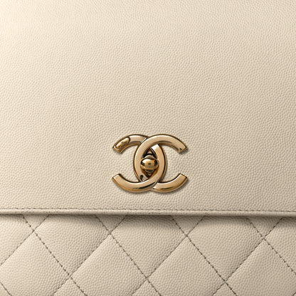 Chanel Caviar Quilted Large Business Affinity Flap White 8 of 14
