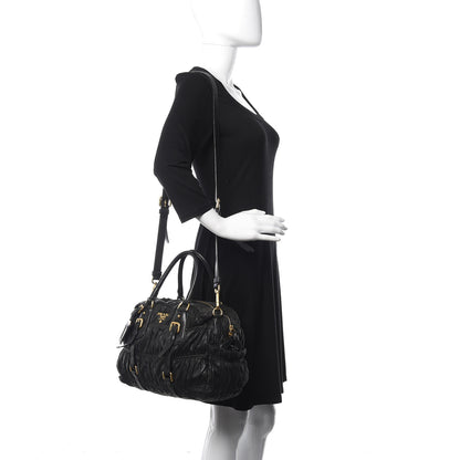 Prada Nappa Gaufre Satchel Black 2 of 13