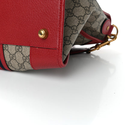 Gucci Soft GG Supreme Monogram Web Medium Duffle Bag Beige Red 11 of 11