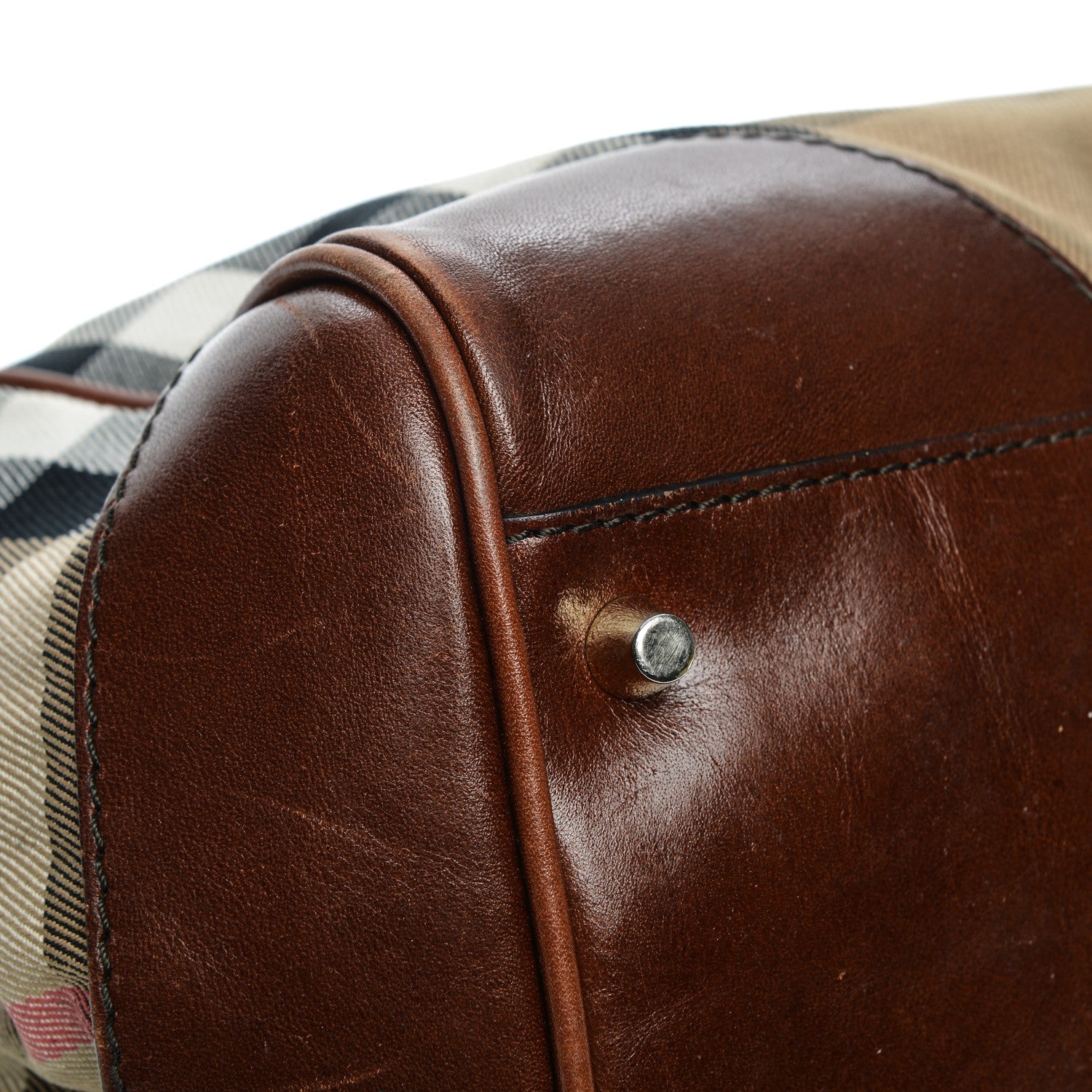 Burberry House Check Small Canterbury Tote Dark Tan 12 of 14