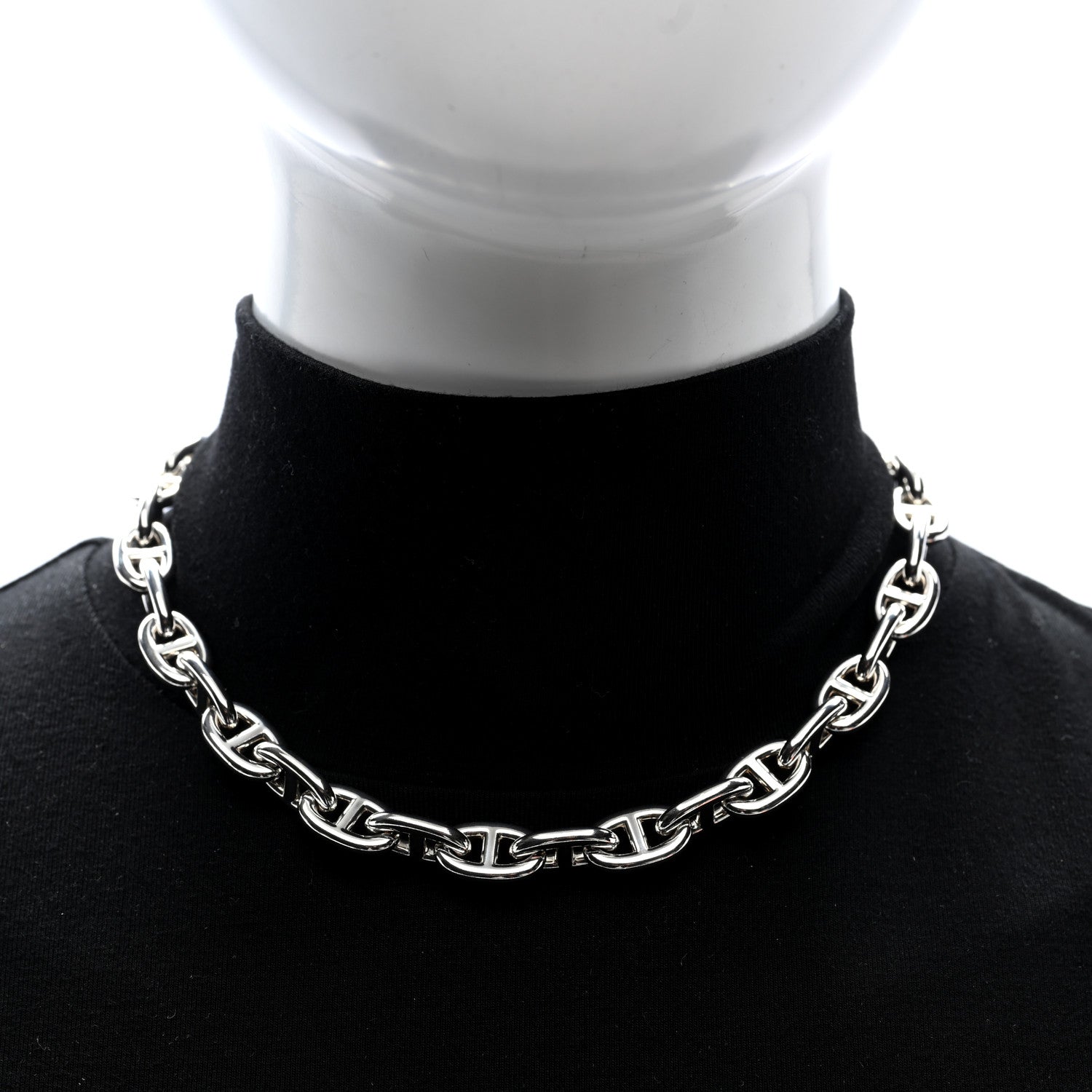 Hermes Sterling Silver GM Chaine D'Ancre Necklace 1982481