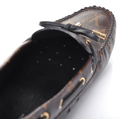 Louis Vuitton Monogram Arizona Car Shoe Moccasin Loafers 38 Macassar 9 of 11