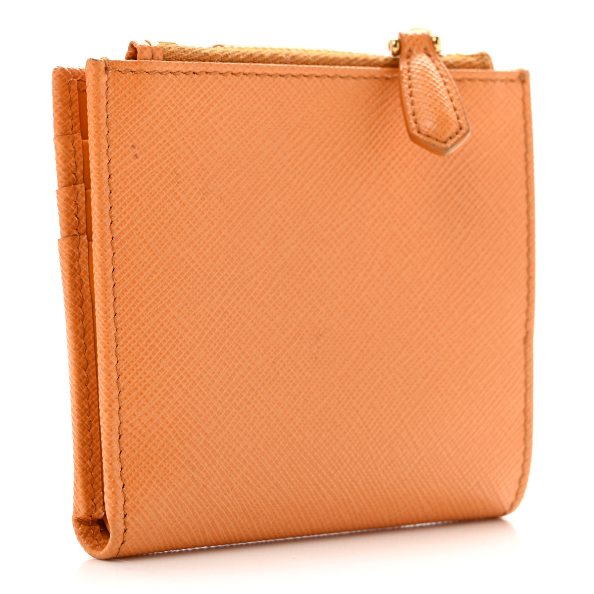 Calfskin Small Triangle Wallet Ambra