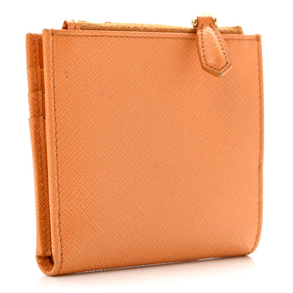 Prada Calfskin Small Triangle Wallet Ambra 3 of 10