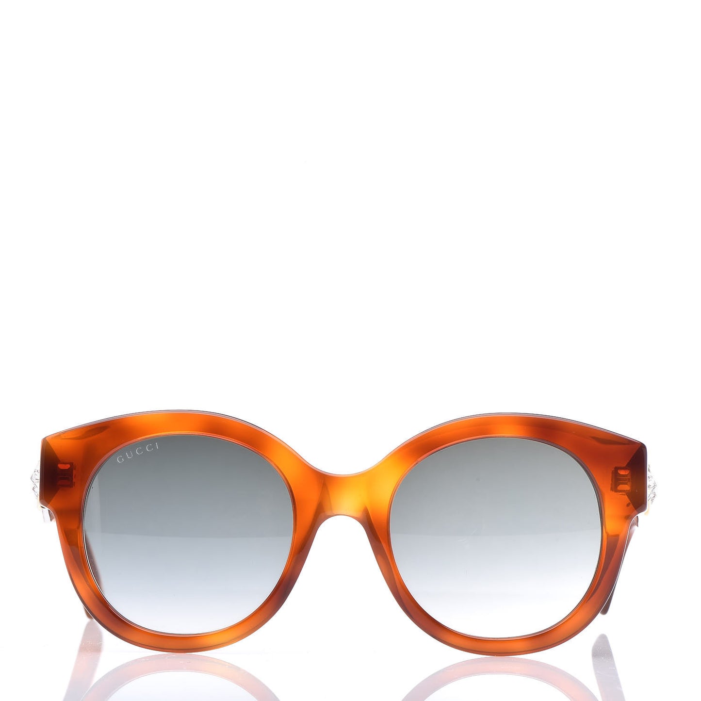 Round Frame GG Star Sunglasses GG0207S Tortoiseshell