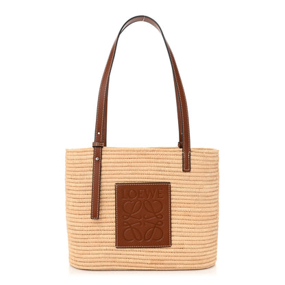 Loewe Raffia Small Square Basket Tote Bag Natural Tan 1 of 9
