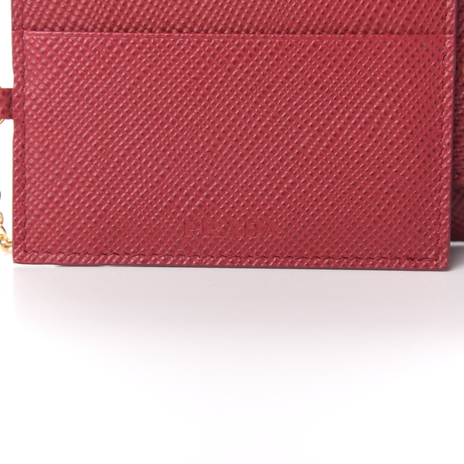 Prada Saffiano Metal Continental Flap Wallet Fuoco 9 of 11