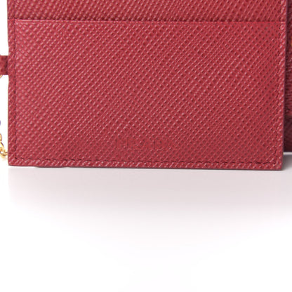 Prada Saffiano Metal Continental Flap Wallet Fuoco 9 of 11