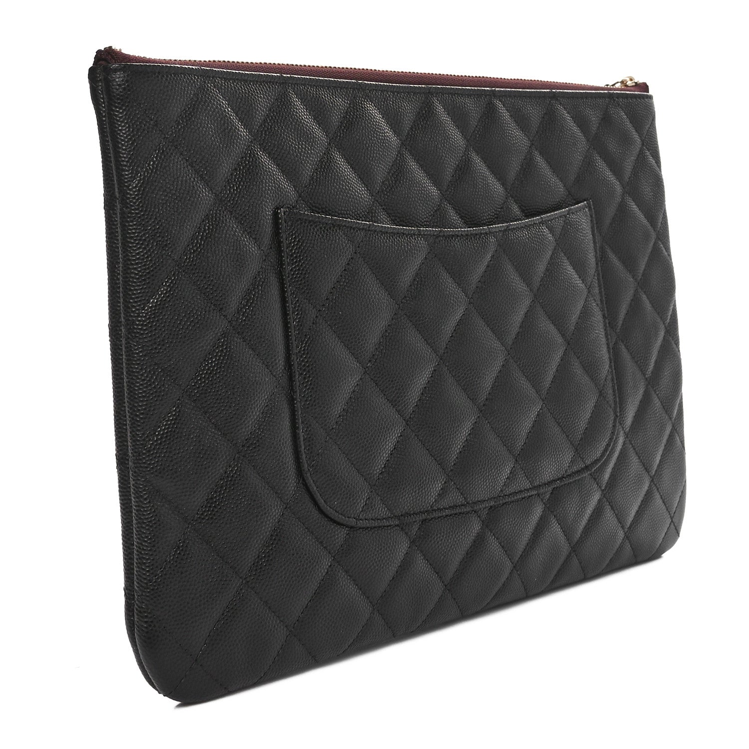 Chanel Caviar Quilted Medium Cosmetic Case Black 3 of 10