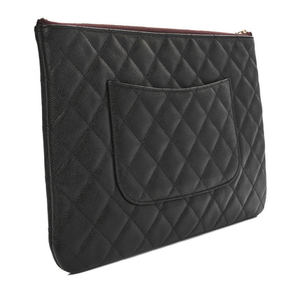 Chanel Caviar Quilted Medium Cosmetic Case Black 3 of 10