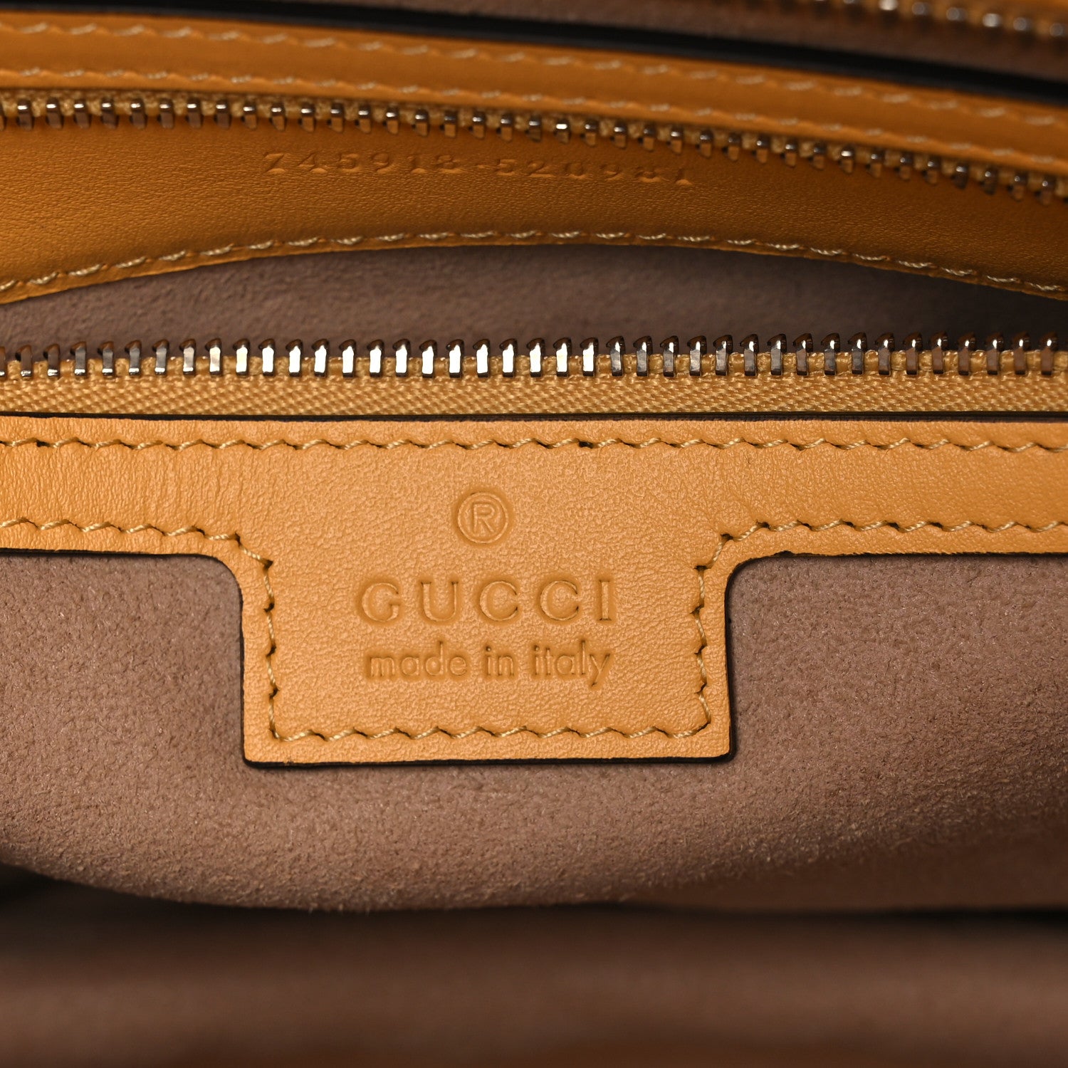 Gucci Senna Calfskin Petite GG Small Tote Bag Sunny Yellow 5 of 9