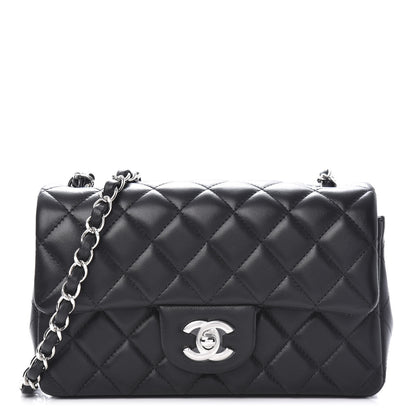 Chanel Lambskin Quilted Mini Rectangular Flap Black 1 of 11