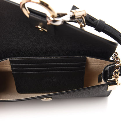 Chloe Suede Calfskin Mini Faye Shoulder Bag Black 5 of 9