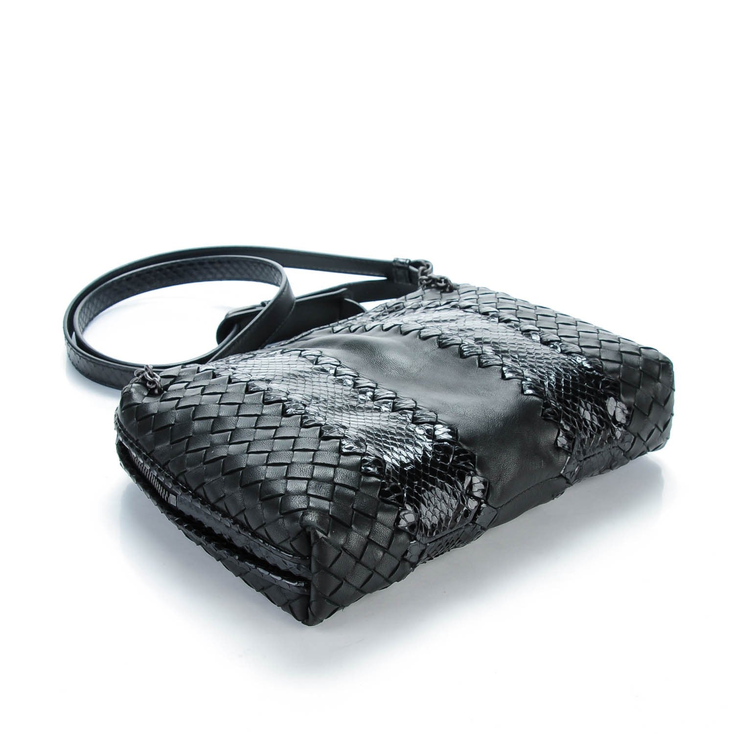 Bottega Veneta Nappa Intrecciato Ayers Crossbody Pillow Messenger Nero Black 4 of 8