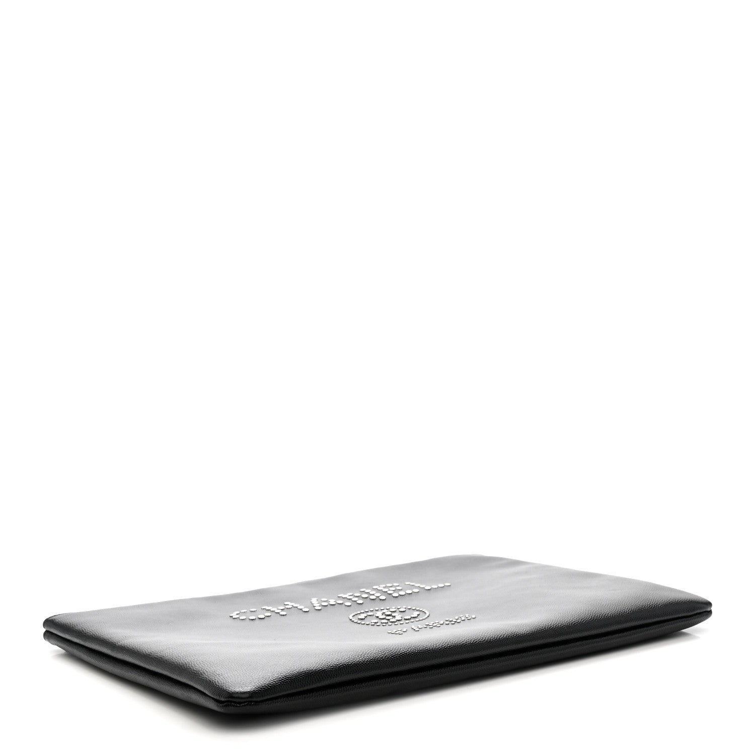 Chanel Caviar Studded Medium Deauville Pouch Black 4 of 7