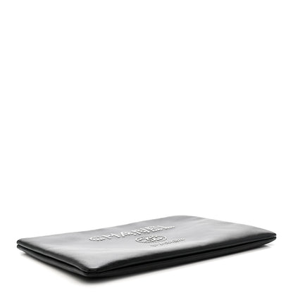 Chanel Caviar Studded Medium Deauville Pouch Black 4 of 7