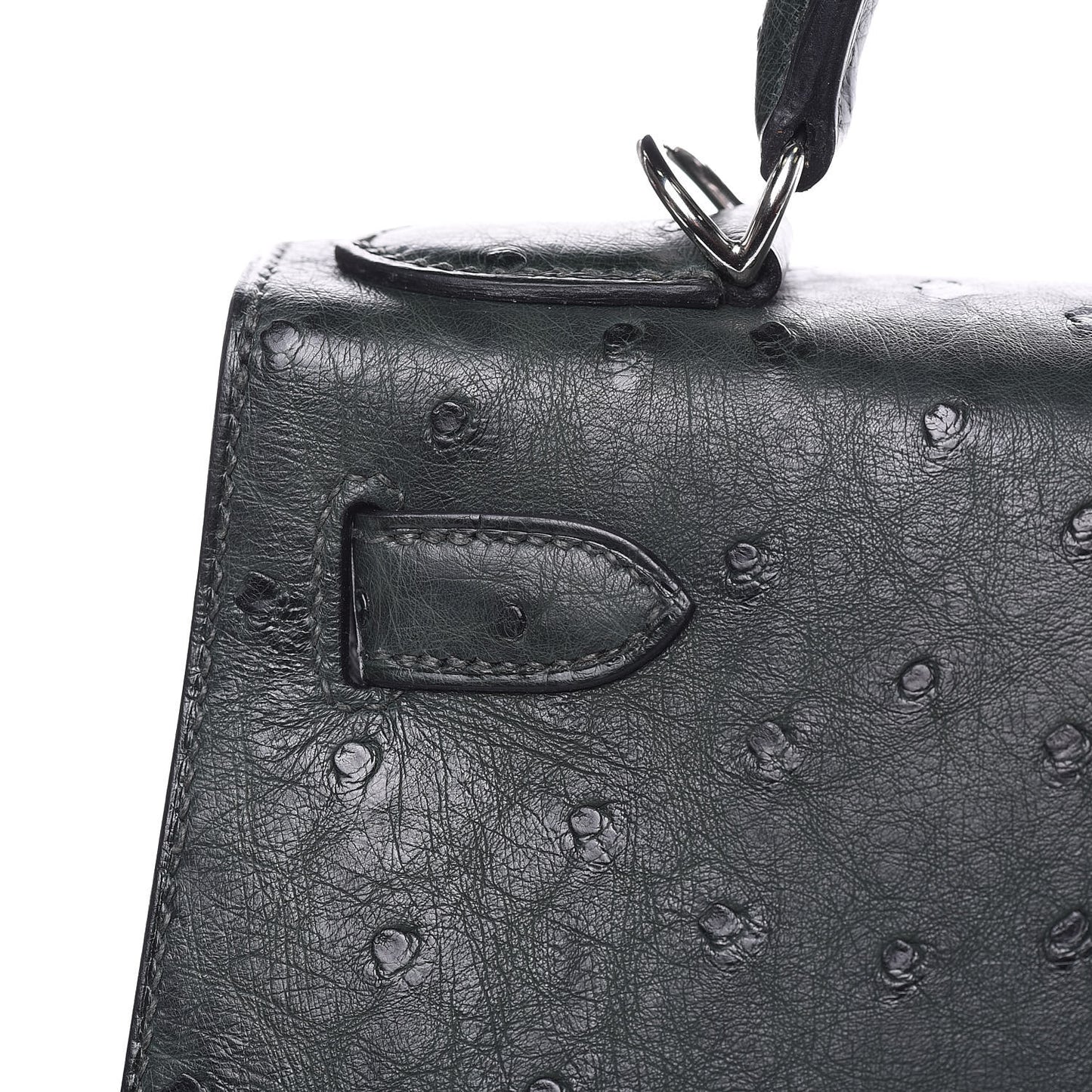 Ostrich Kelly Sellier 28 Vert Titien